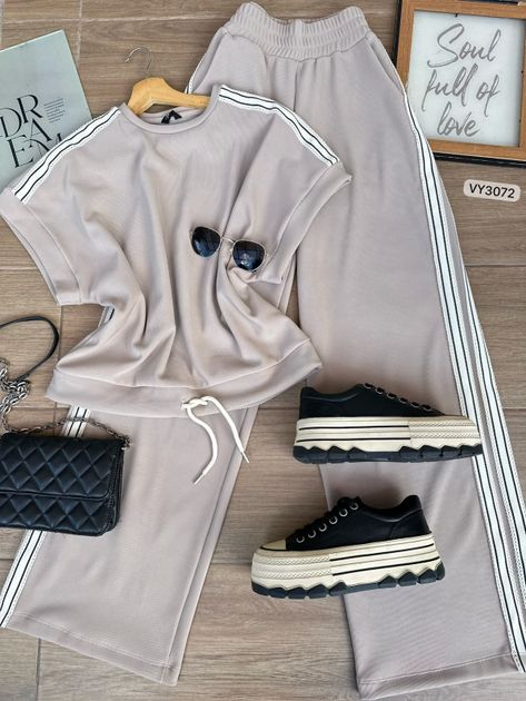 SET RIB BLUSA HILADILLA Y PANTALON VY3072 en IVORY — foto 5