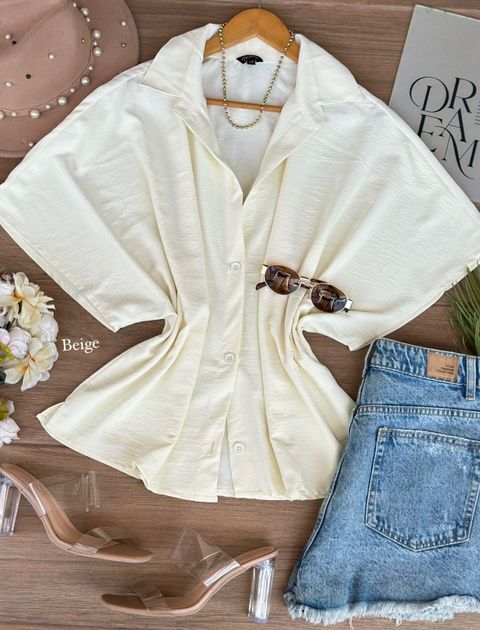 CAMISERA MANGA ANCHA VY2969 en Azul claro — foto 3