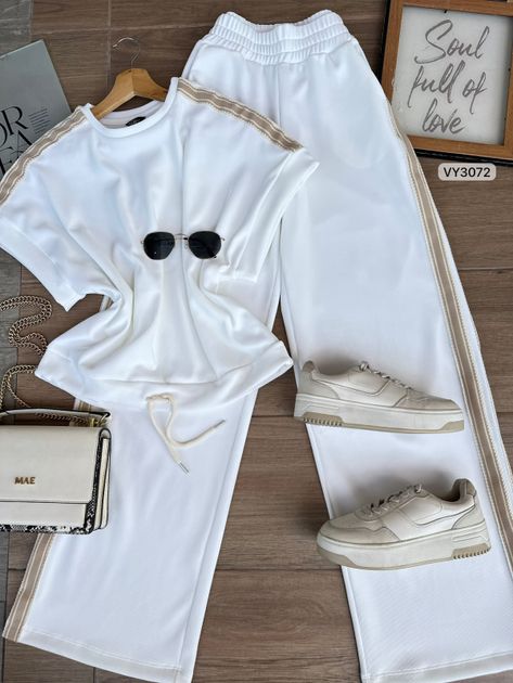 SET RIB BLUSA HILADILLA Y PANTALON VY3072 en IVORY — foto 7