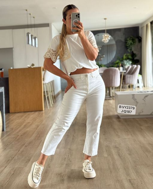 JEAN MOM FIT CRUDO Q187