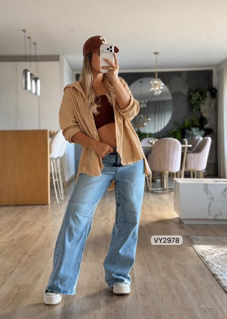 CHAQUETA CHOMPA CON CORDONES Y BOTONES VY2978 en CAMEL — foto 3