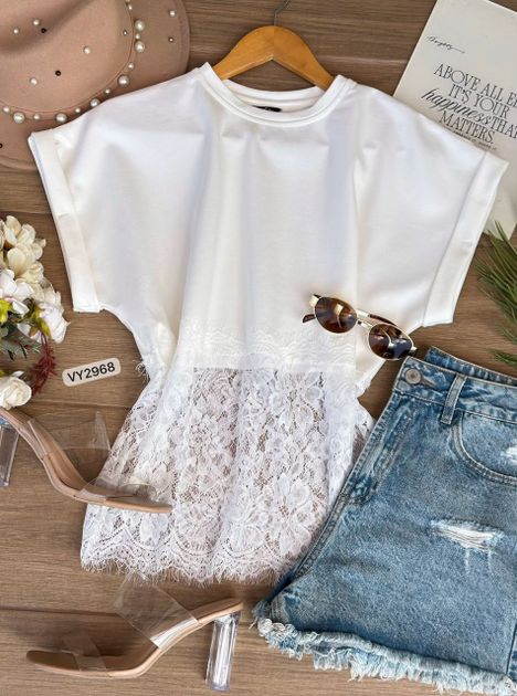 BLUSA ENCAJE VY2968