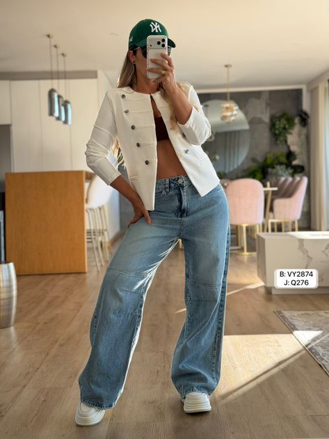 BLAZER MULTIBOTON VY2874 en Azul claro — foto 5