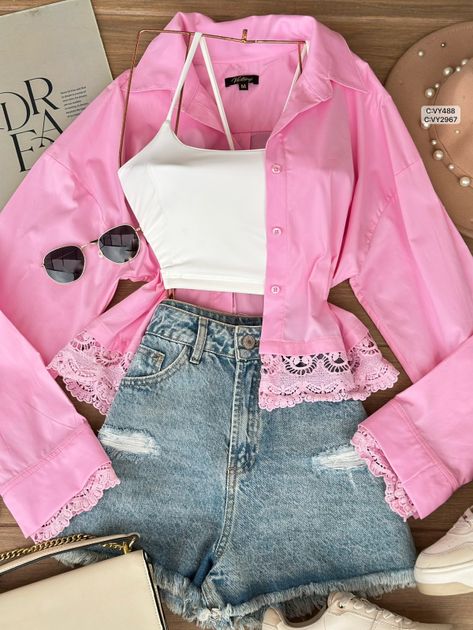 CAMISERA MANGA LARGA ENCAJE EN PUÑO Y PARTE INFERIOR VY2967 en AMARILLO — foto 4