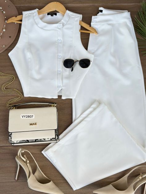 SET CHALECO BOTONES LATERALES  Y PANTALON VY2807