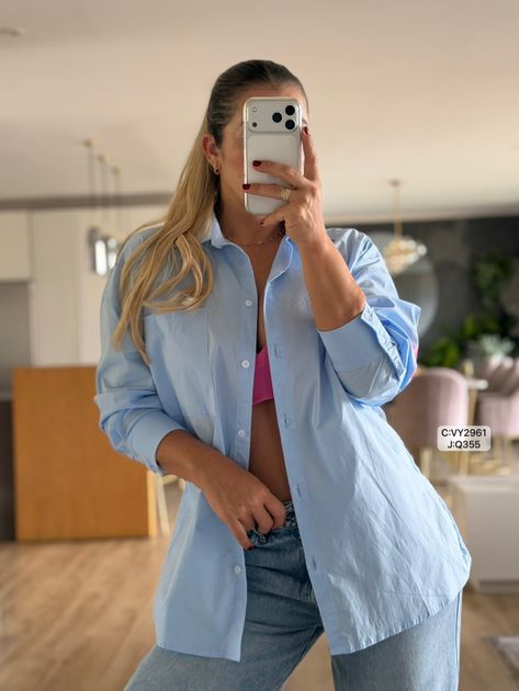 CAMISERA CON BLONDA TRASERA VY2961 en AMARILLO — foto 5