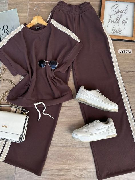 SET RIB BLUSA HILADILLA Y PANTALON VY3072 en IVORY — foto 4