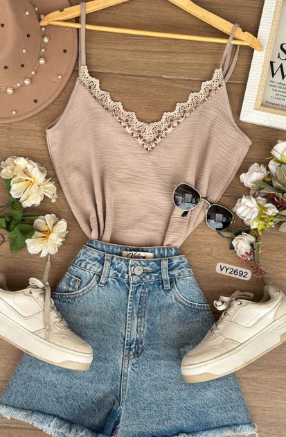 BLUSA METIDO ENCAJE VY2692 en CAMEL — foto 4