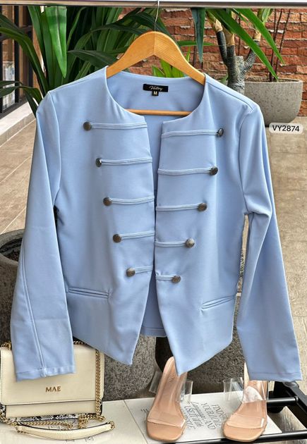 BLAZER MULTIBOTON VY2874 en Azul claro — foto 4