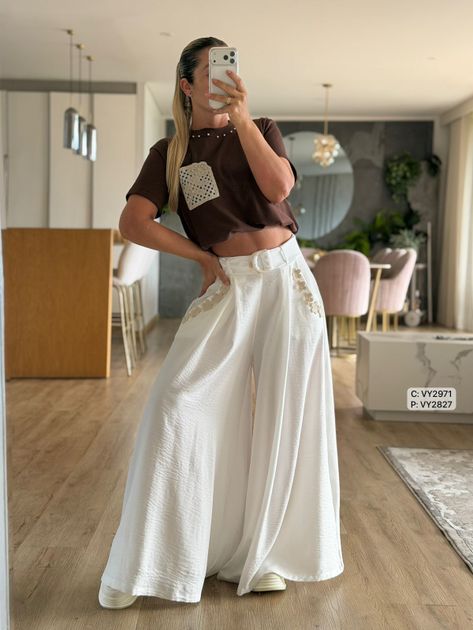 FALDA PANTALON VY2827 en Azul claro — foto 4