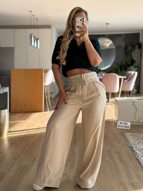 PANTALON CINTURON DELGADO VY769 en AZUL OSCURO — foto 3