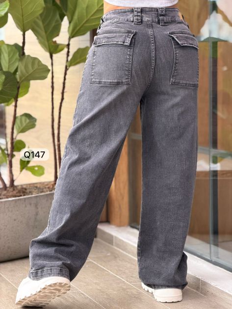 BAGGY DENIM LICRADO TAPAS ATRAS Q336