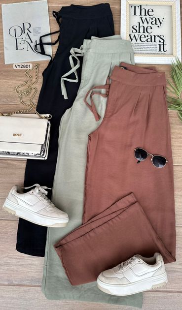 PANTALON PRENCES AMARRA AL LADO VY2801 en Beige — foto 4