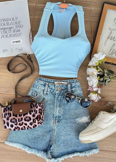 BLUSA TUBULAR CUELLO V VY985 en CAFE — foto 4