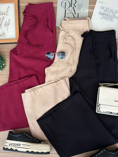PANTALON CON TUNEL CINTURON VY2242 en Azul medio — foto 3