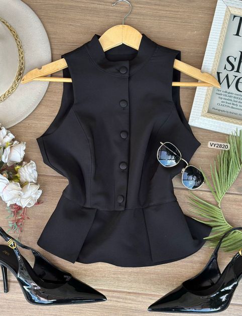BLUSA BOTONES Y TAPAS VY2820 en AMARILLO — foto 5