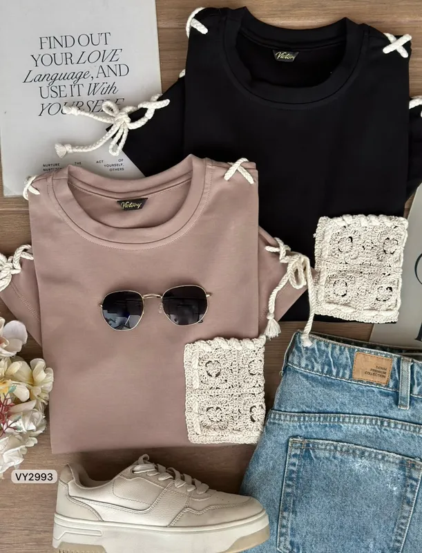 CAMISETA BOLSILLO TEJIDO MANUALIDAD VY2993 en COCOA — foto 2